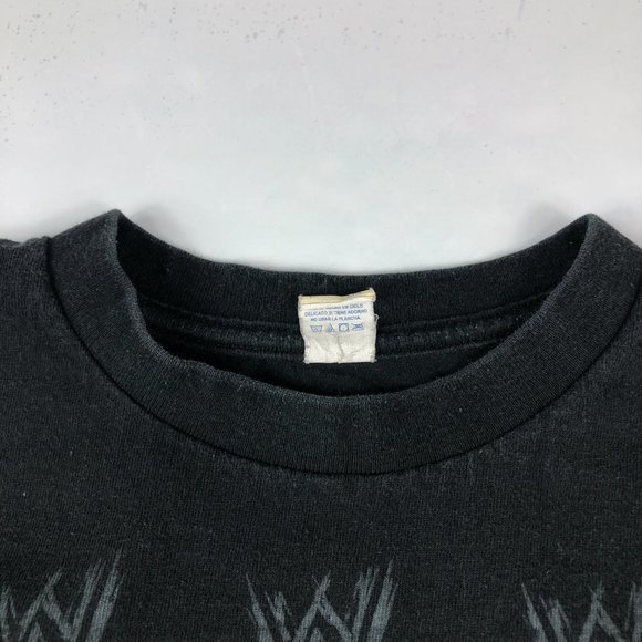 Y2K WWE ECW RAW Smackdown HHH Cena Batista Shirt Youth Large Black Wrestling Tee - Picture 7 of 12